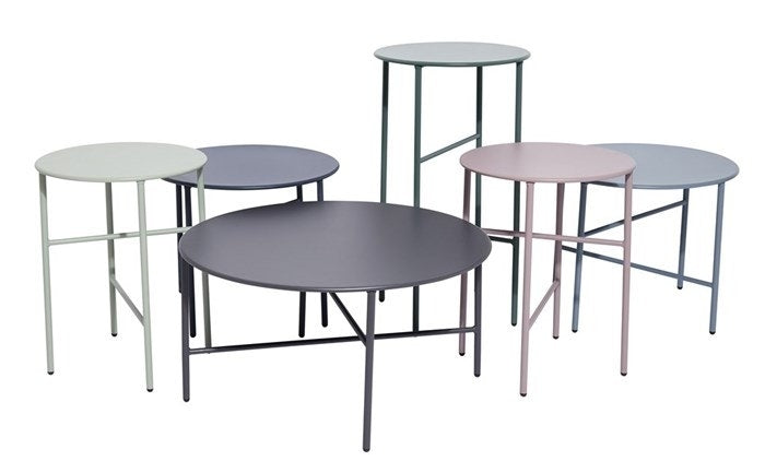 Lisomme Mila metalen tuin bijzettafel roze - Ø 40 cm