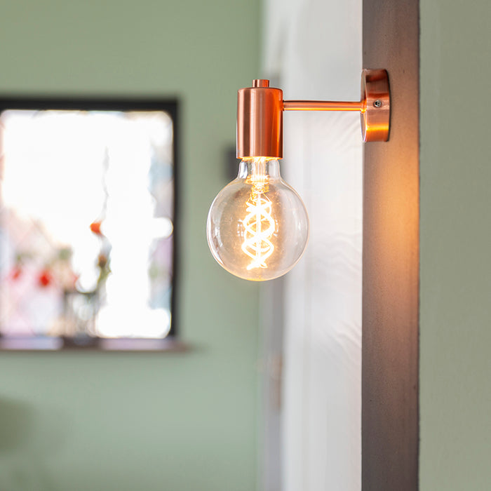 QAZQA Art deco wandlamp koper kantelbaar - Facil