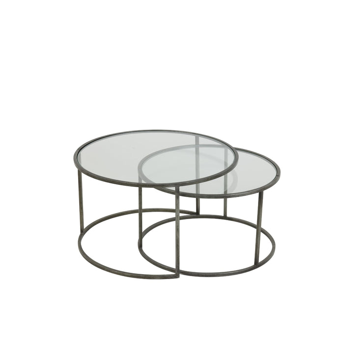 Light & Living Salontafel Duarte - Vintage Tin - Ø65+Ø75cm