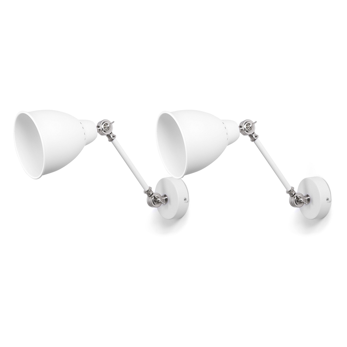 Beliani - MISSISSIPPI M - Wandlamp - Wit - Metaal