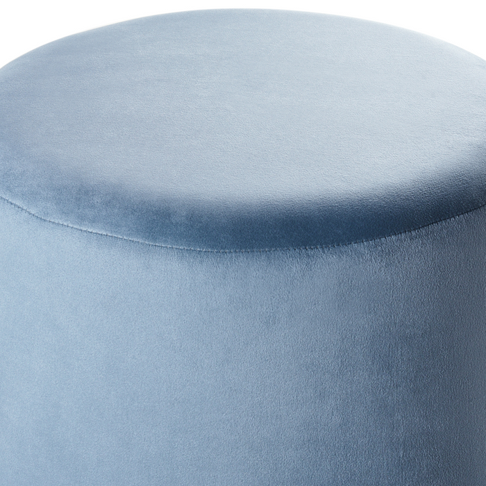 Beliani - LOVETT - Poef - Lichtblauw - Fluweel