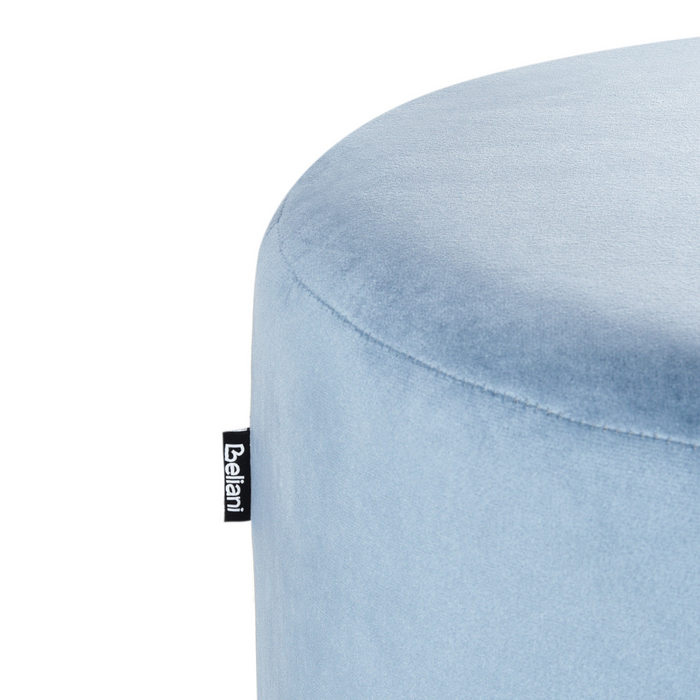 Beliani - LOVETT - Poef - Lichtblauw - Fluweel