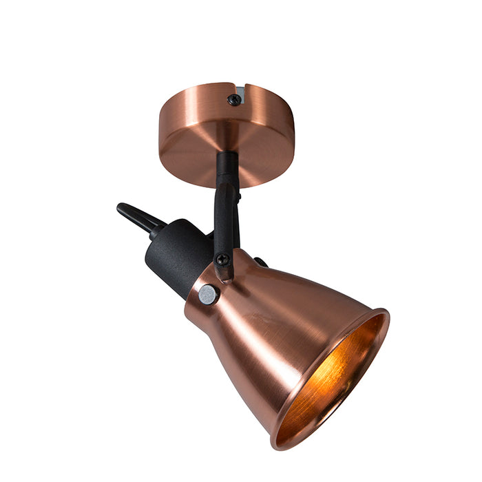 QAZQA Klassieke plafondspot koper kantelbaar - Jos