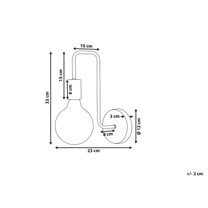 Beliani - SAVENA - Wandlamp - Goud - Metaal