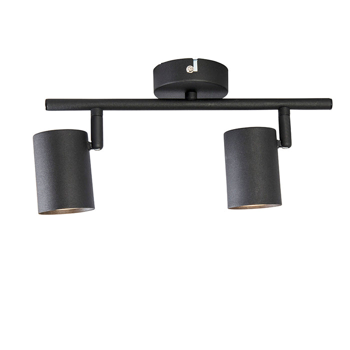 QAZQA Moderne spot zwart 2-lichts kantelbaar - Jeana