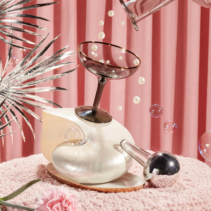 &k amsterdam Smoked Champagneglas - 2 st.