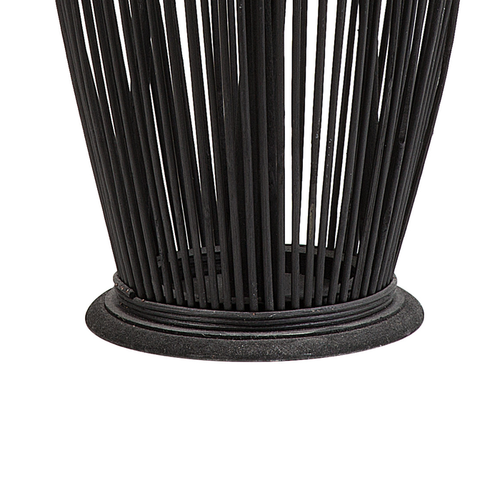 Beliani - TAHITI S - Lantaarn - Zwart - Bamboehout