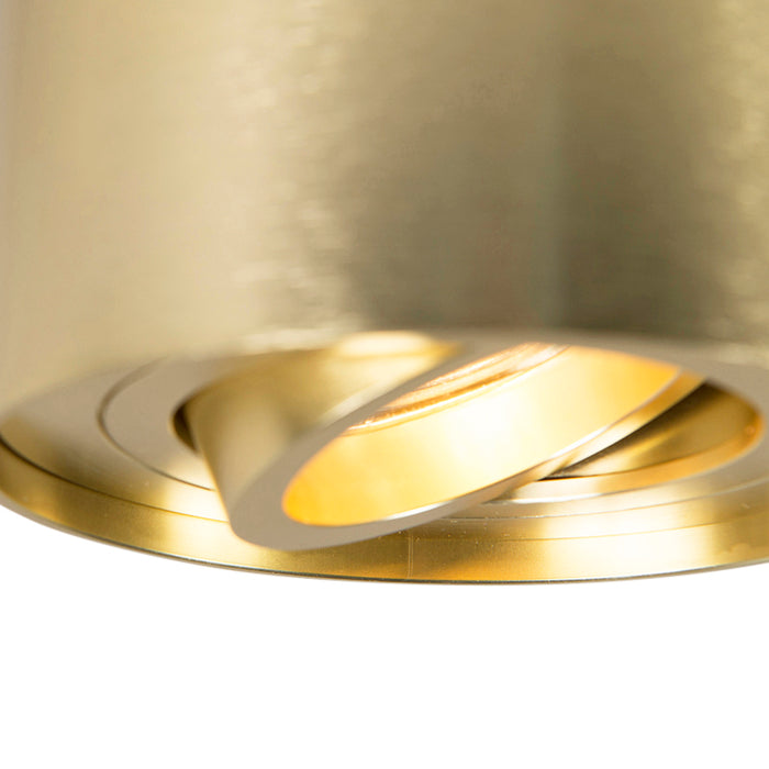 QAZQA Spot goud|messing draai- en kantelbaar - Rondoo up