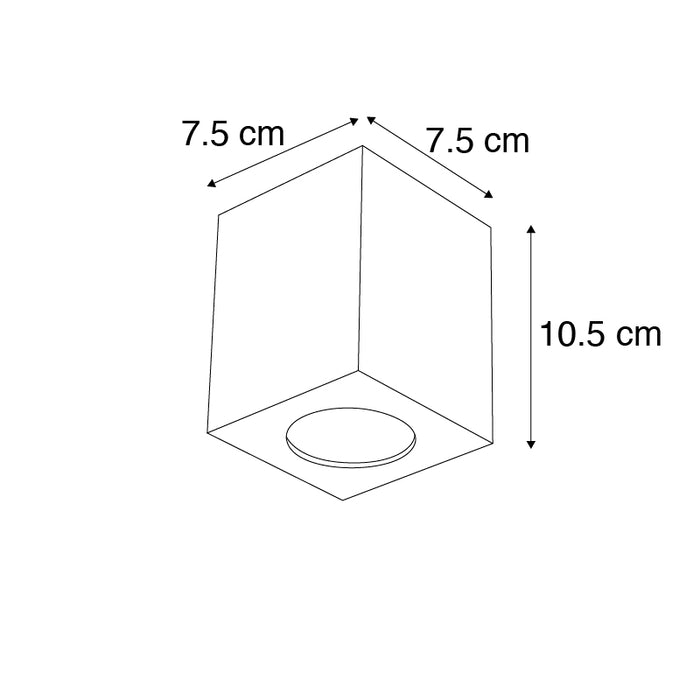 QAZQA Design opbouwspot wit GU10 50mm - Quba 2