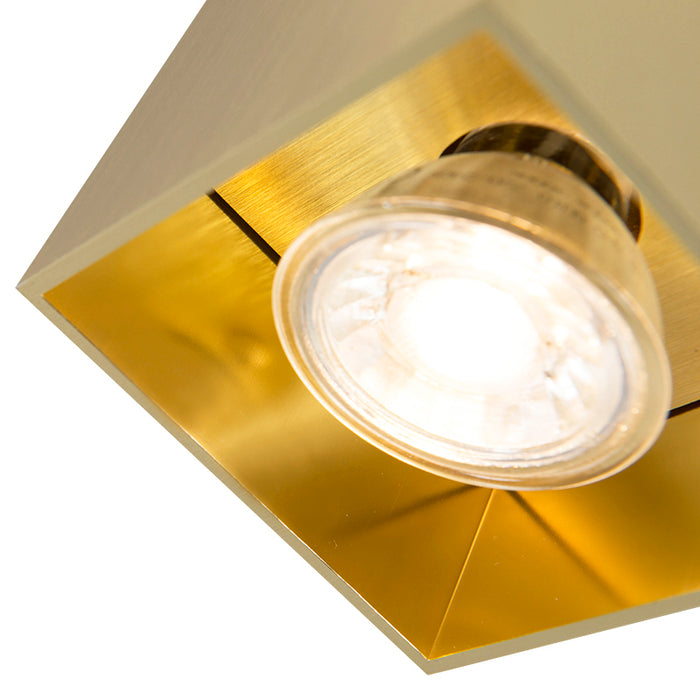 QAZQA Moderne spot goud - Qubo 1