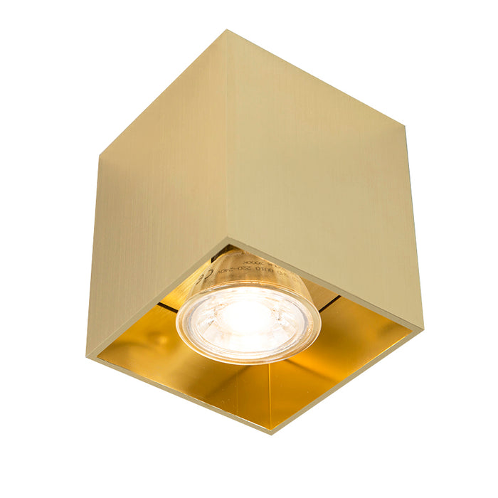 QAZQA Moderne spot goud - Qubo 1
