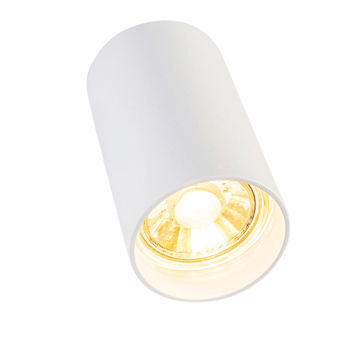 QAZQA Moderne opbouwspot wit 5,5cm GU10 50mm - Tuba