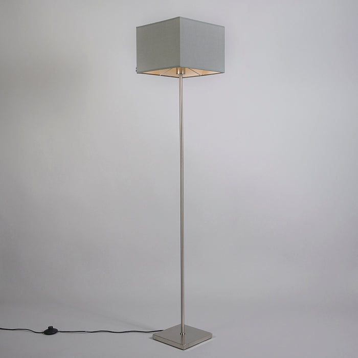 QAZQA Moderne vloerlamp grijs - VT 1