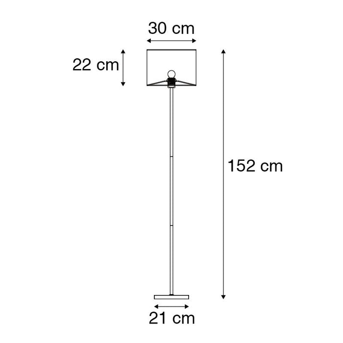 QAZQA Moderne vloerlamp grijs - VT 1