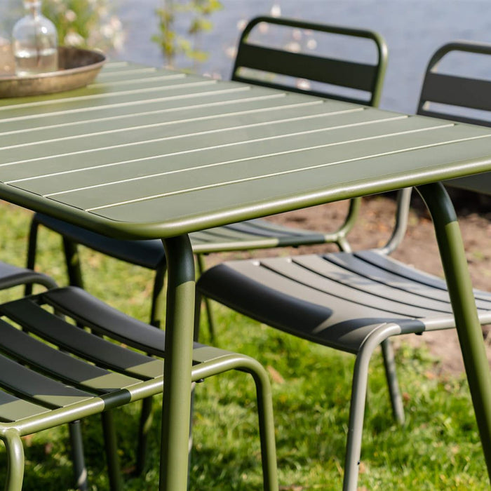 Metalen tuinset Max olijfgroen 150 cm