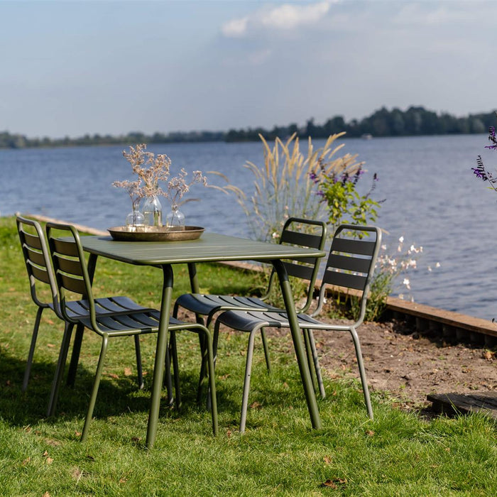 Metalen tuinset Max olijfgroen 150 cm