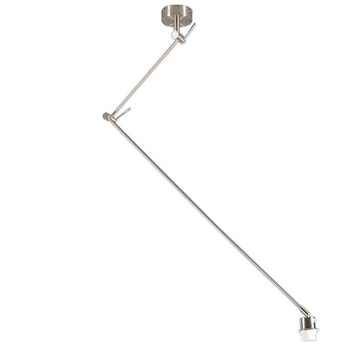 QAZQA Hanglamp staal zonder kap verstelbaar - Blitz