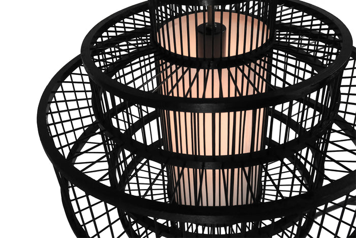 Fine Asianliving Bamboe Hanglamp Zwart Handgemaakt -