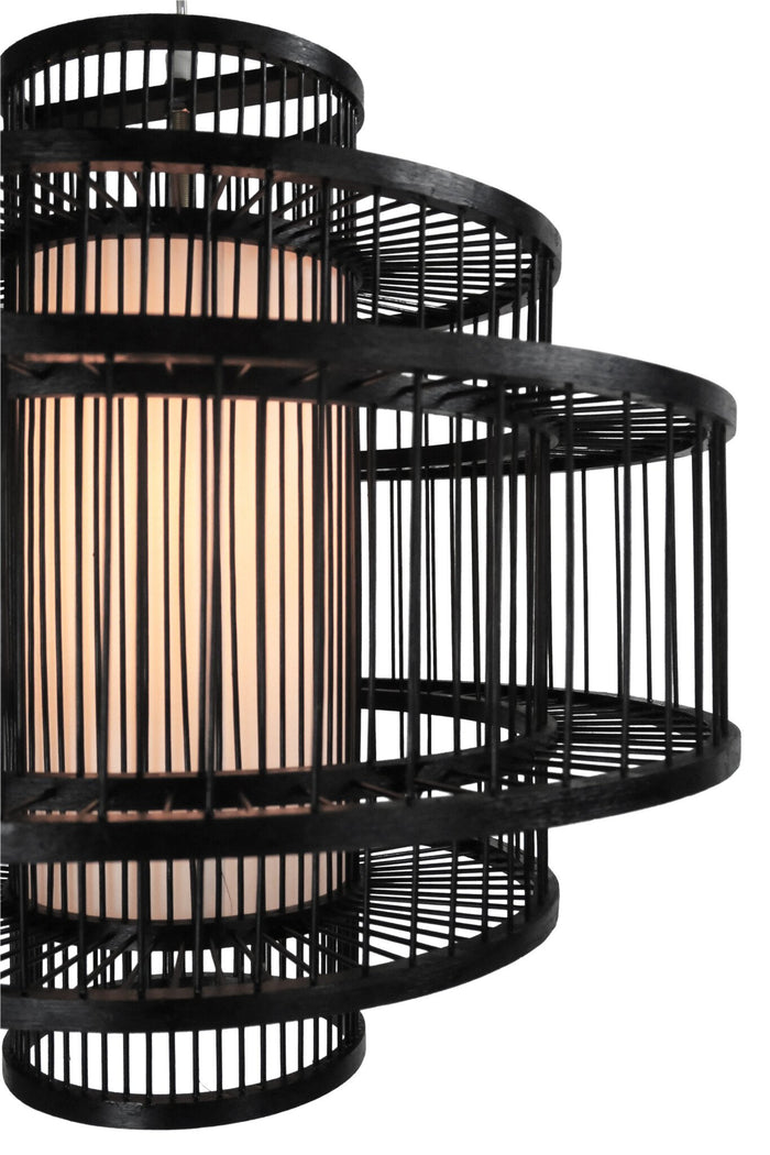 Fine Asianliving Bamboe Hanglamp Zwart Handgemaakt -