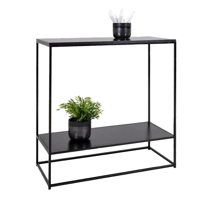 Artichok Karen metalen sidetable zwart - 80 x 36 cm