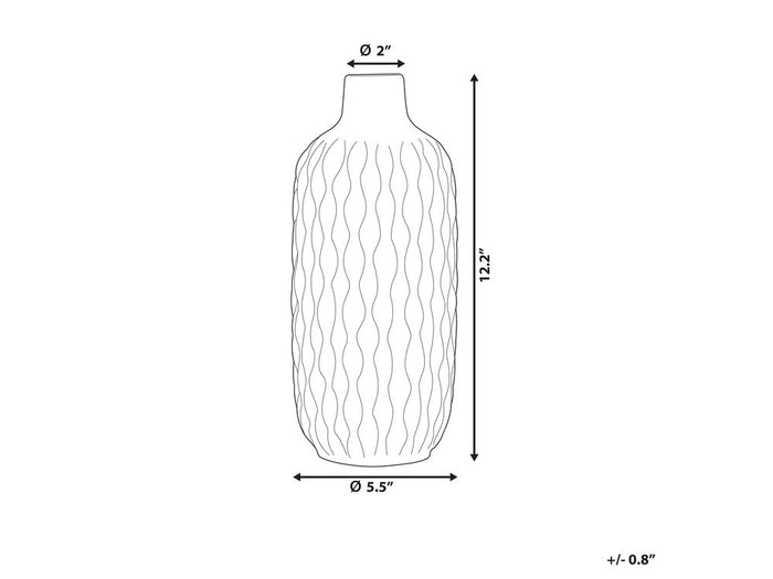 Beliani - EMAR - Decoratieve vaas - Zwart - Keramiek