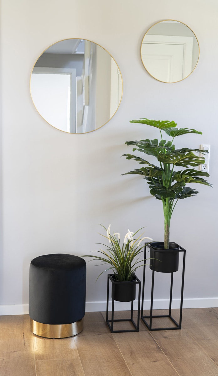 Artichok Finnley staande bloempot zwart - set van 2