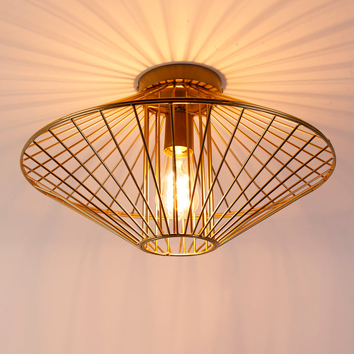 QAZQA Design plafondlamp goud draad met lichteffect - Zahra