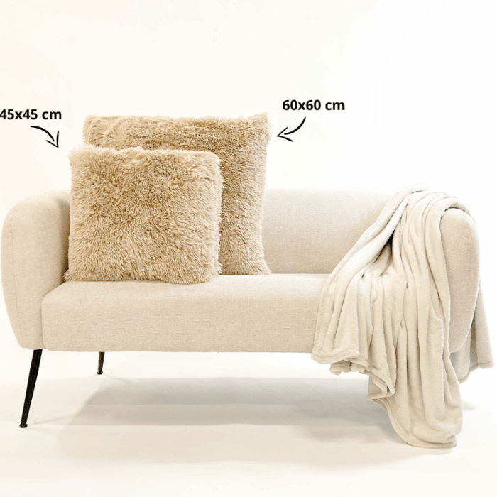 Dutch Decor kussenhoes FLUFFY - 60x60 cm Pumice Stone