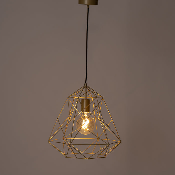 QAZQA Industriële hanglamp goud - Framework Basic