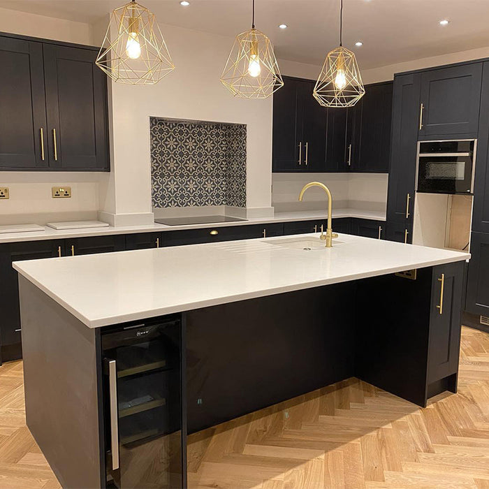 QAZQA Industriële hanglamp goud - Framework Basic