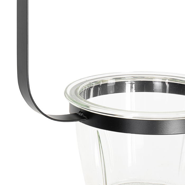 QAZQA Moderne plafondlamp zwart met glas rechthoekig - Roslini