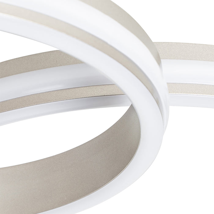 QAZQA Plafondlamp staal incl. LED 3-staps dimbaar 4-lichts - Navara