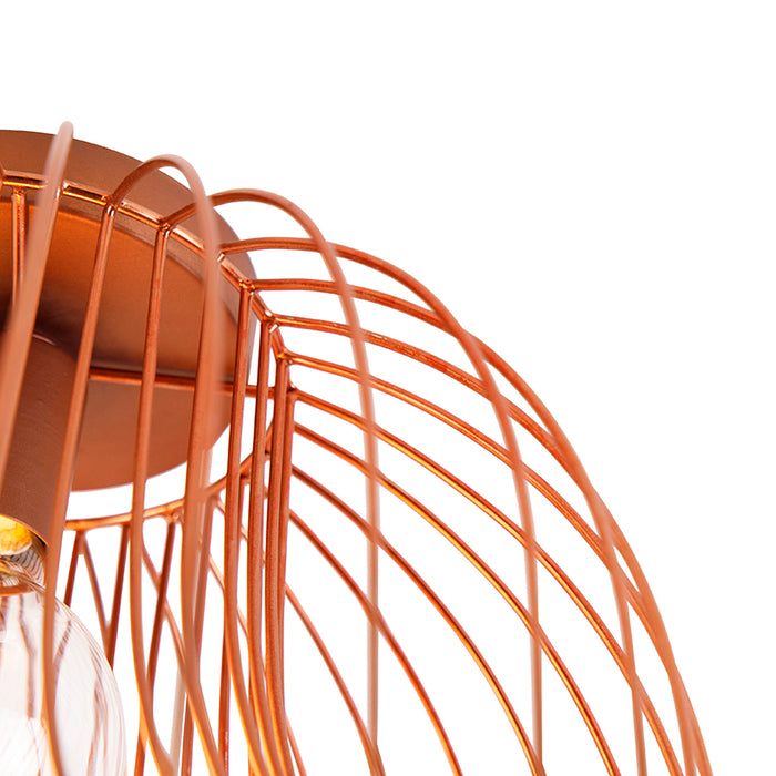 QAZQA Plafondlamp sarina - Koper - Design - D 250mm