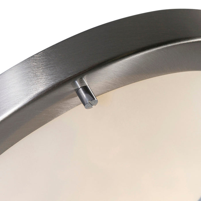 QAZQA Moderne plafonnière staal 31 cm IP44 - Yuma