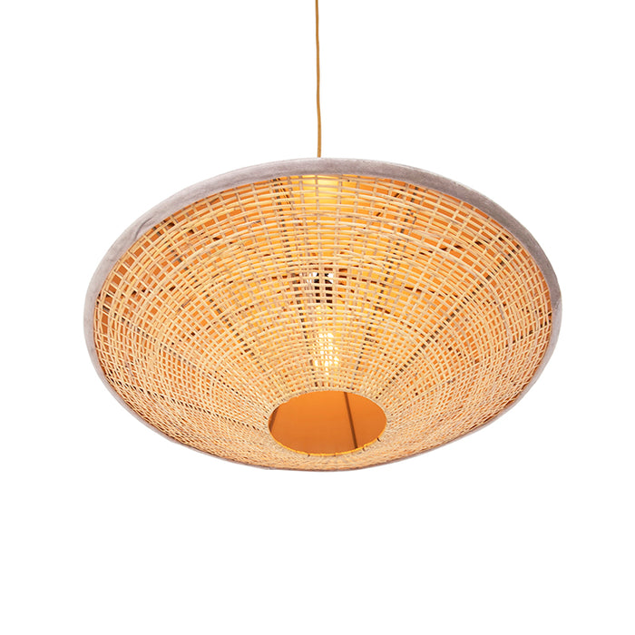 QAZQA Hanglamp frills - Beige - Landelijk | Rustiek - D 600mm