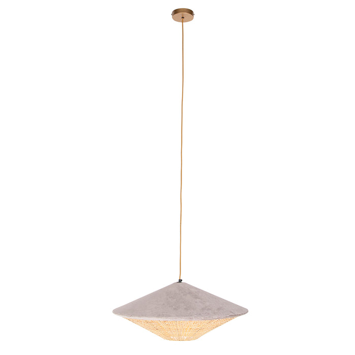 QAZQA Hanglamp frills - Beige - Landelijk | Rustiek - D 600mm