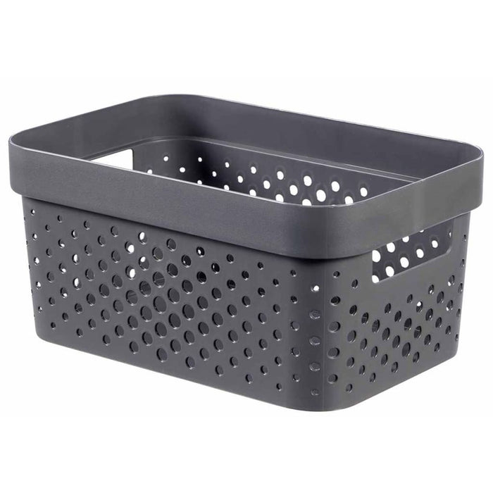 Curver Opbergboxen 4 st Infinity met deksel 11 L + 17 L antraciet
