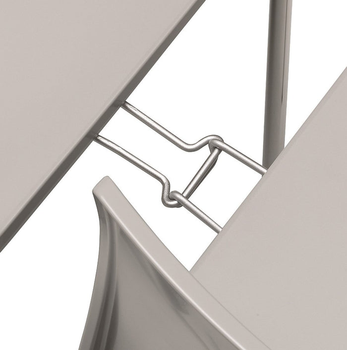 SCAB Alice Stapelbare Stoel - Set Van 4 - Duifgrijs - Chromen Poten