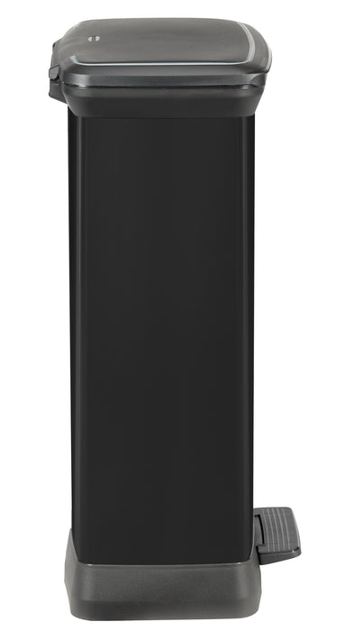 Curver Pedaalemmer Deco rechthoekig 50 L metallic zwart