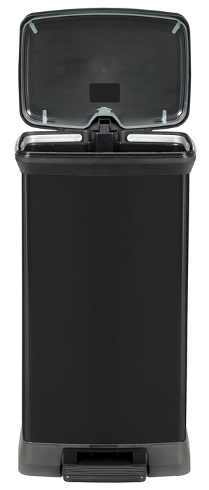 Curver Pedaalemmer Deco rechthoekig 50 L metallic zwart