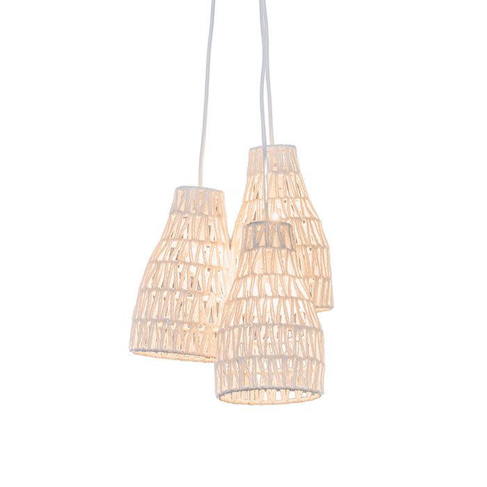 QAZQA Hanglamp lina - Wit - Design - D 350mm