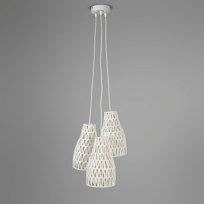 QAZQA Hanglamp lina - Wit - Design - D 350mm