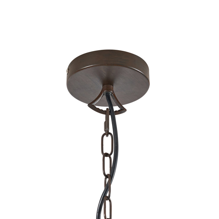 QAZQA Klassieke kroonluchter roestbruin 8-lichts - Giuseppe