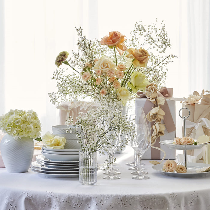 Lyngby Porcelæn Vaas Wit Porselein H 25 cm