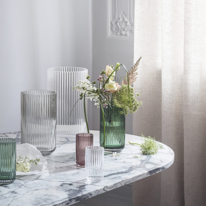 Lyngby Porcelæn Mondgeblazen Vaas Groen H 25 cm