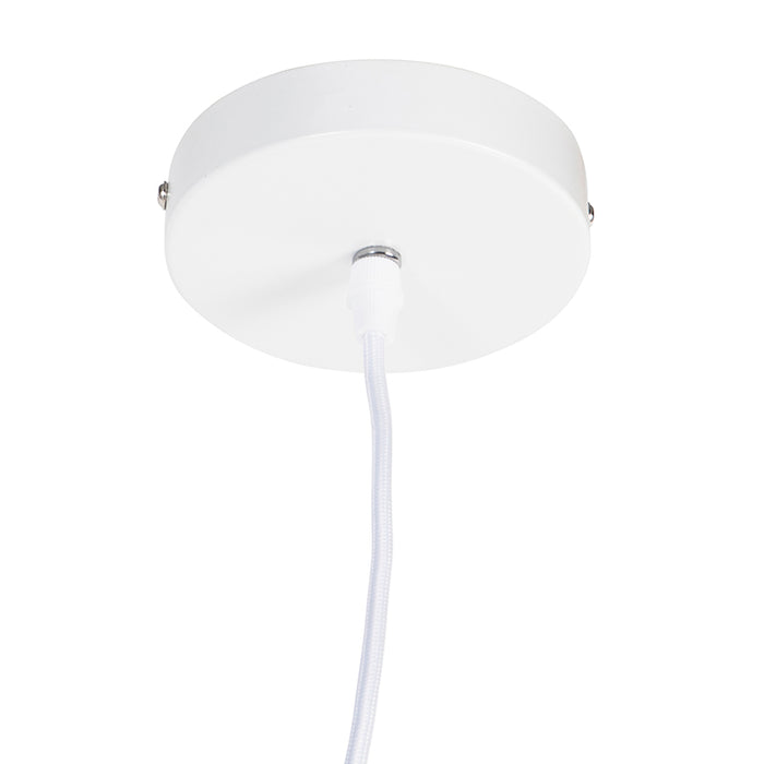 QAZQA Landelijke hanglamp wit 50 cm - Corda Flat