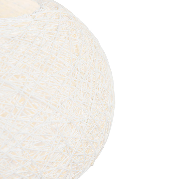 QAZQA Landelijke hanglamp wit 50 cm - Corda Flat