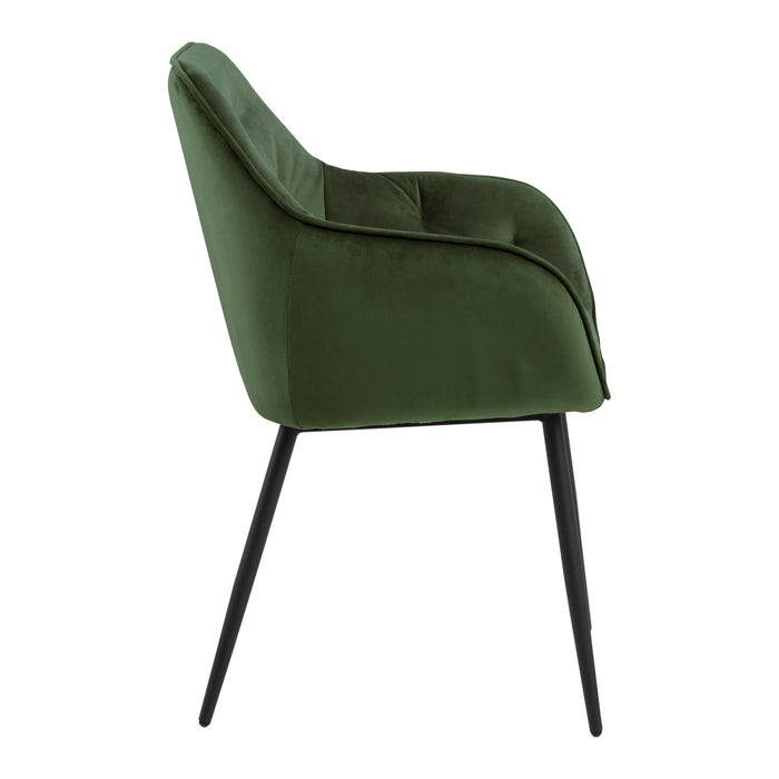 MOOS Lopin Eetkamerstoel - Donkergroen - 4-poot