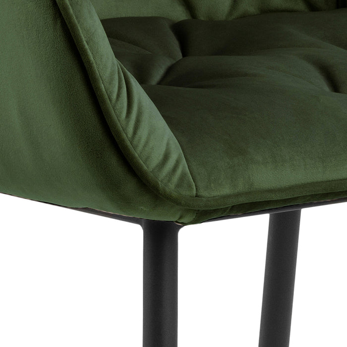 MOOS Lopin Eetkamerstoel - Donkergroen - 4-poot