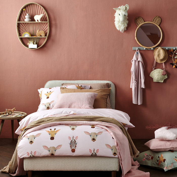 Vandyck Wildlife Kids Dekbedovertrek 140 x 200/220 cm - Light Olive